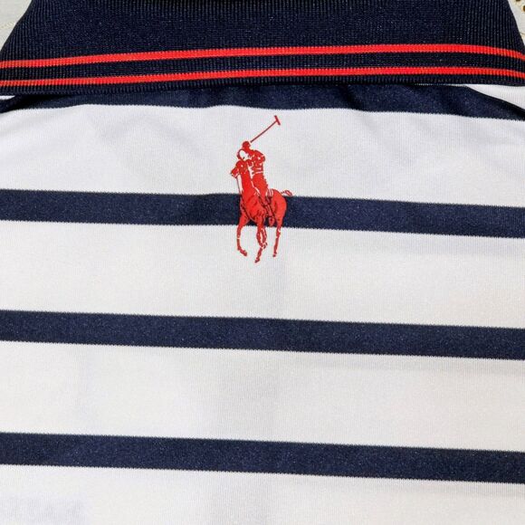 RYDER CUP 2016 HAZELTINE RALPH LAUREN POLO GOLF STRIPED SHIRT Women's Medium - Picture 3 of 8